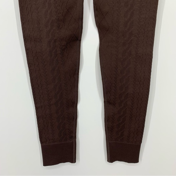 Joylab Solid Color Fudge Brown High Rise Textured Pattern Leggings New Nwt Sz S - Picture 8 of 15